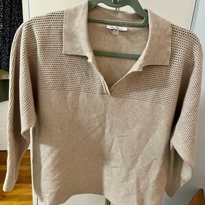 Vila Milano Women’s Tan Knit Sweater - Size M
